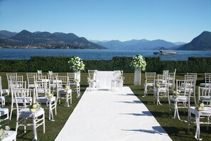 Outdoor wedding area