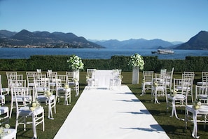 Outdoor wedding area