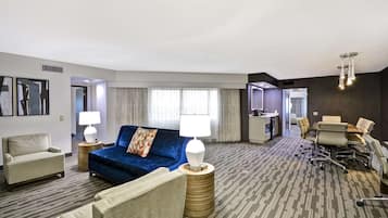 Presidential Suite, 2 Bedrooms, Non Smoking | Living area | 42-inch LCD TV with satellite channels, TV, pay movies