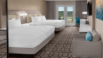 Kamer, 2 queensize bedden, balkon | Lakens van Egyptisch katoen, luxe beddengoed, donzen dekbedden