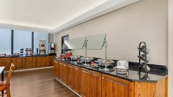 Free daily buffet breakfast