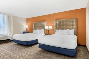 Deluxe Room, 2 Queen Beds, Accessible, Refrigerator & Microwave (Tub) | Desk, laptop workspace, blackout drapes, free cribs/infant beds