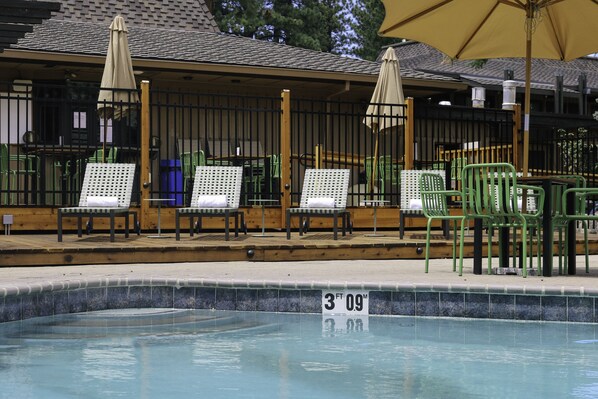 Seasonal outdoor pool, pool cabanas (surcharge), pool umbrellas