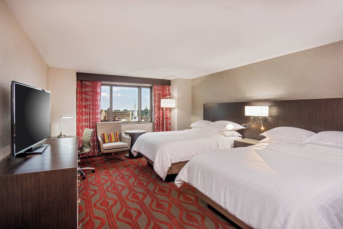 Club Room, 2 Queen Beds | 1 bedroom, premium bedding, in-room safe, desk
