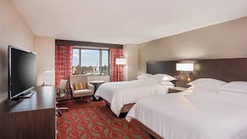 Club Room, 2 Queen Beds | Premium bedding, in-room safe, desk, blackout drapes