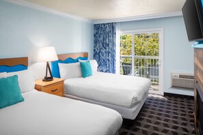 Standard Double Room, 2 Queen Beds, Garden View | 1 bedroom, premium bedding, down comforters, blackout drapes