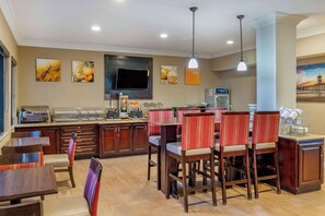 Free daily buffet breakfast