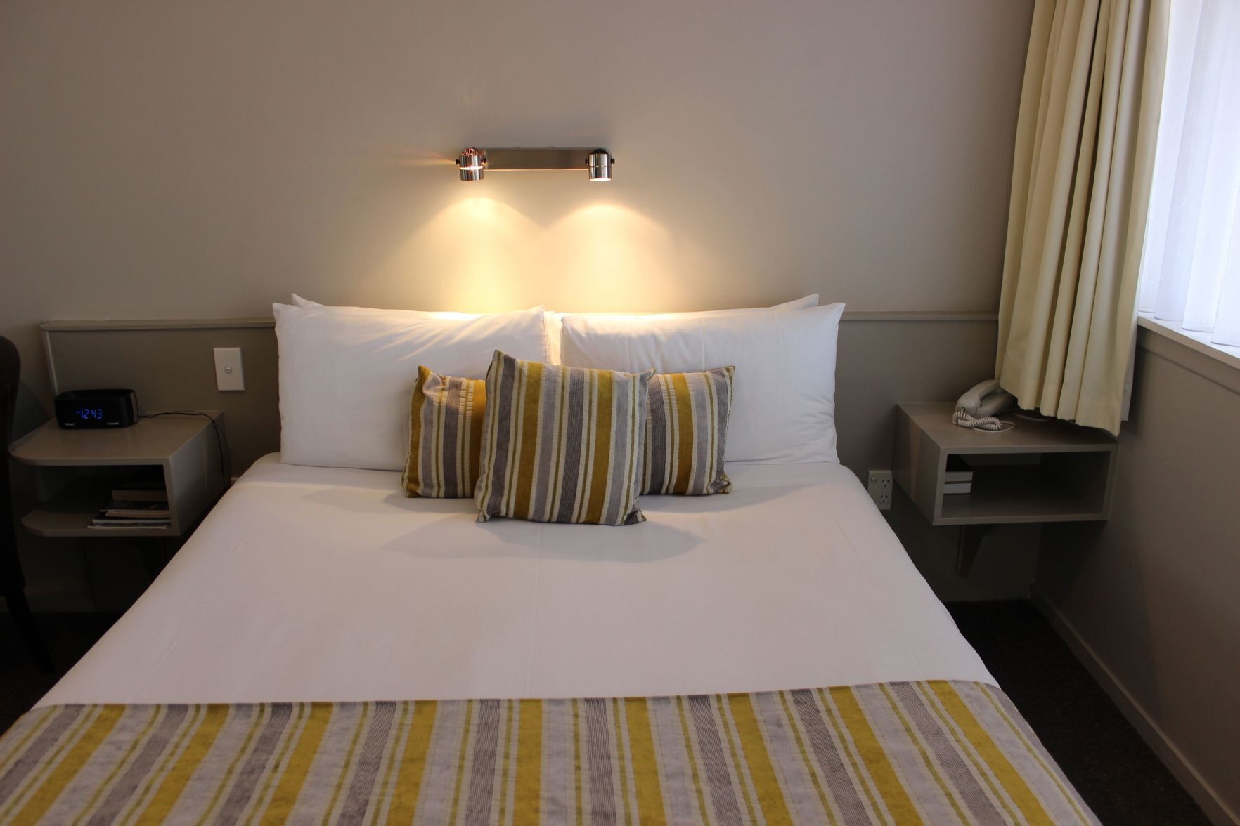 Soundproofing, iron/ironing board, free WiFi, alarm clocks