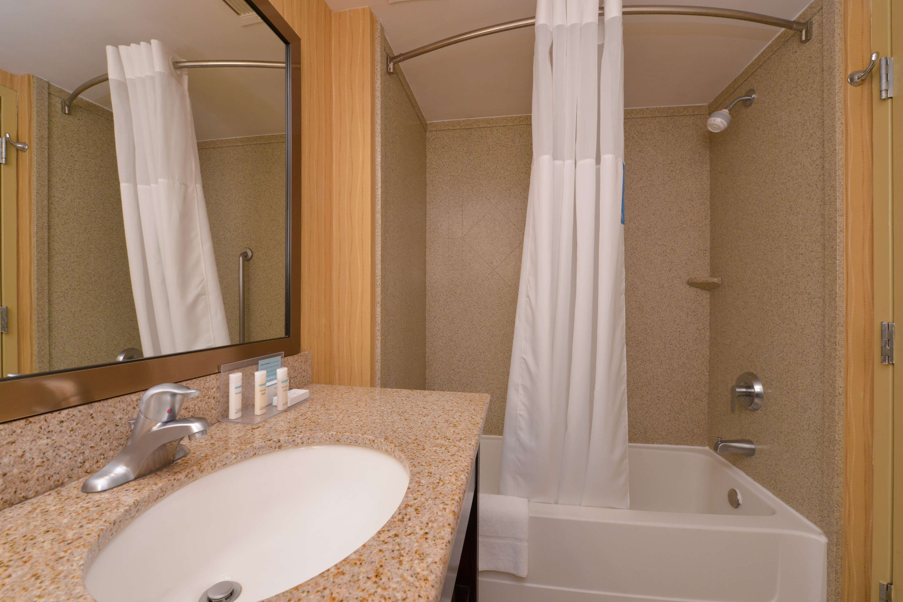 two queen beds, non-smoking | bathroom | free toiletries, hair dryer, towels, soap