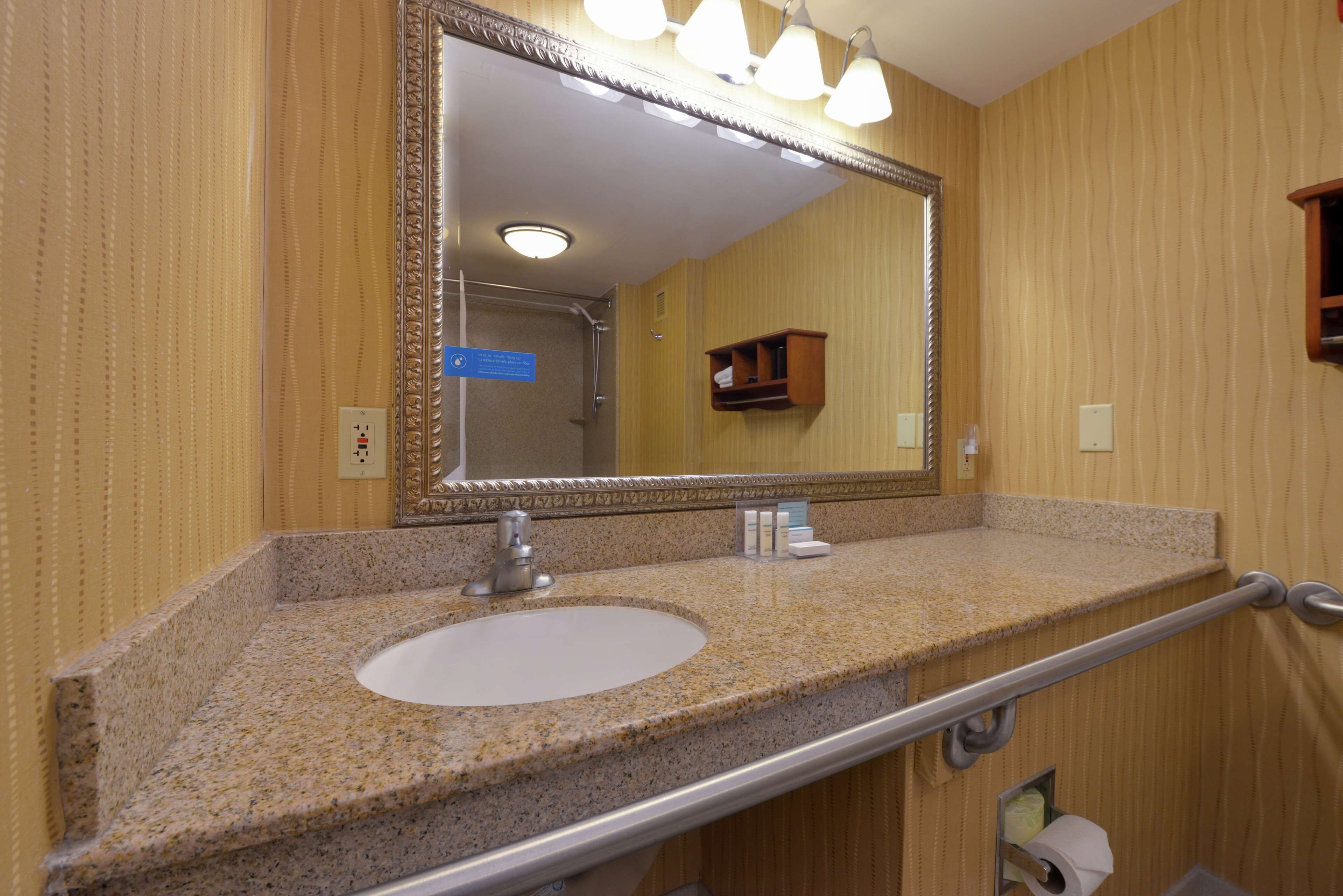 one king bed, non-smoking, accessible | bathroom shower