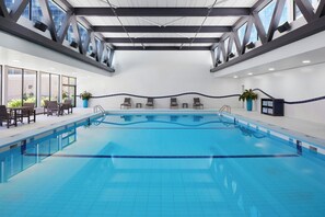 Indoor pool, open 6:00 AM to 10:00 PM, sun loungers