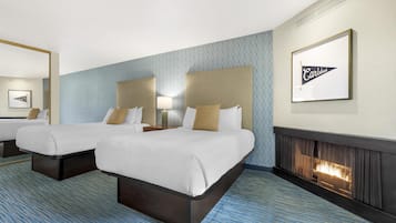 Standard Room, 2 Double Beds, Non Smoking, Fireplace