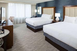 Premium bedding, pillow-top beds, in-room safe, desk