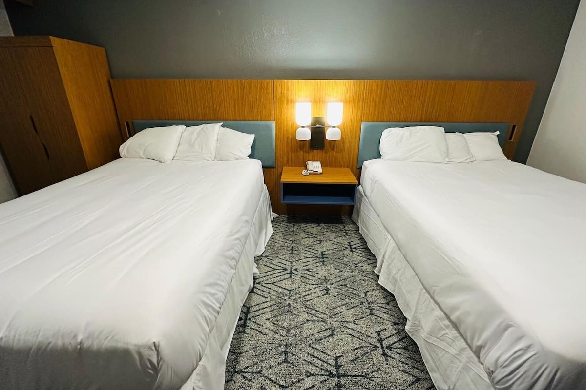 Room, 2 Queen Beds, Non Smoking | Premium bedding, in-room safe, desk, iron/ironing board