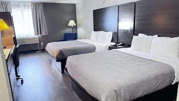 2 Queen Beds, Microwave, Refrigerator, Non Smoking. | Premium bedding, desk, laptop workspace, iron/ironing board