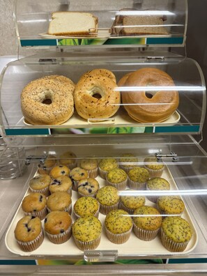 Free daily self-serve breakfast