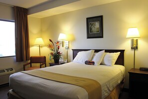 Desk, blackout curtains, iron/ironing board, free WiFi