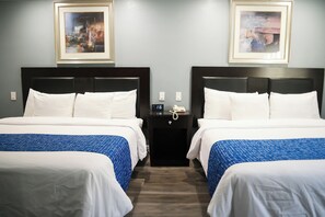 Standard Room, Multiple Beds | Desk, laptop workspace, blackout curtains, iron/ironing board - Days Inn by Wyndham West Covina (West Covina)