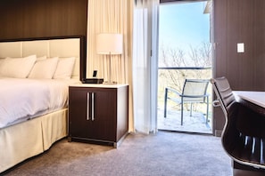 Premium bedding, down duvets, in-room safe, desk
