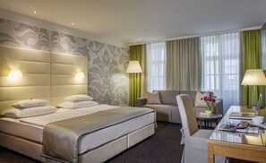 1 quarto, roupas de cama premium, frigobar, cofres nos quartos