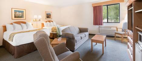 Studio Suite, 2 Queen Beds, Non Smoking | In-room safe, desk, laptop workspace, blackout curtains