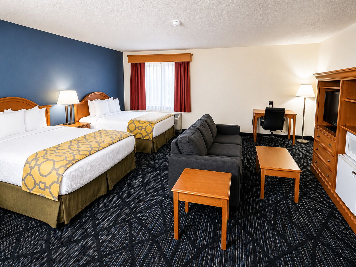 Studio Suite, 2 Queen Beds, Non Smoking | In-room safe, desk, laptop workspace, blackout curtains