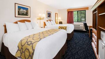 In-room safe, desk, laptop workspace, blackout drapes