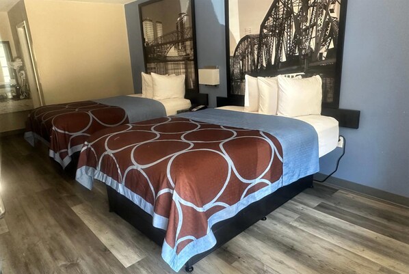 Desk, free cots/infant beds, free WiFi, bed sheets