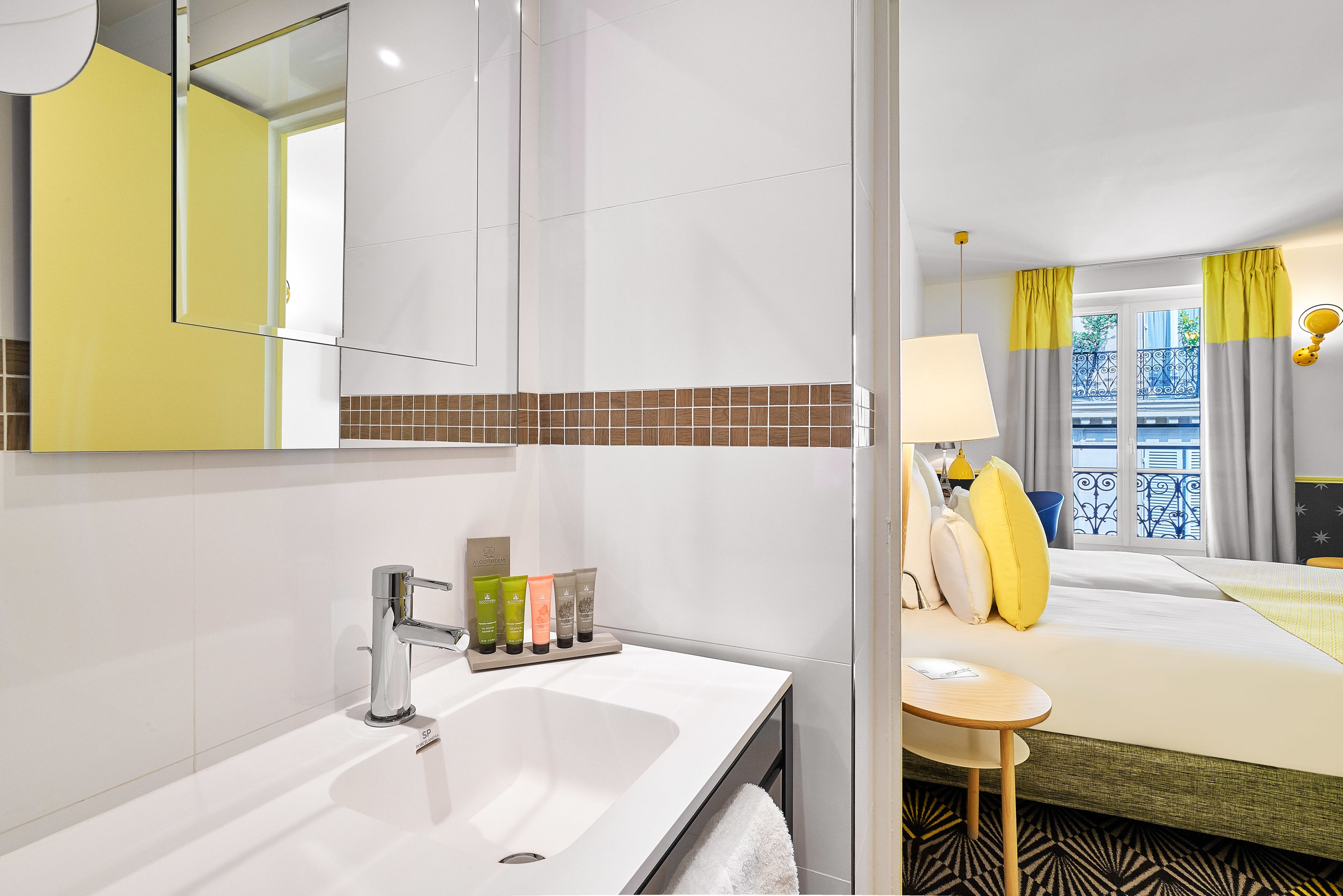 twin room - complimentary soft minibar,  courtesy tray, digital press | bathroom | shower, free toiletries, hair dryer, towels