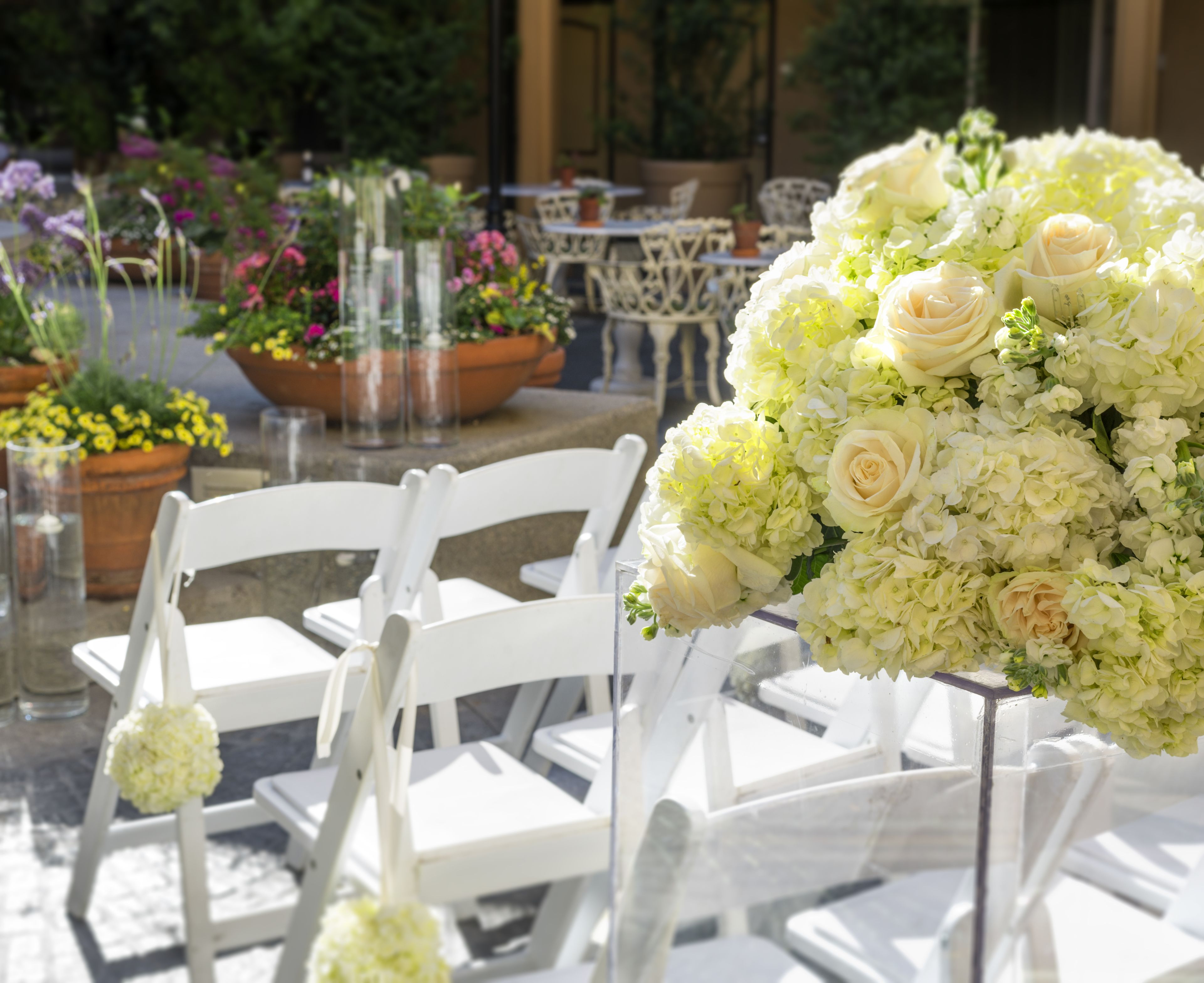 outdoor wedding area