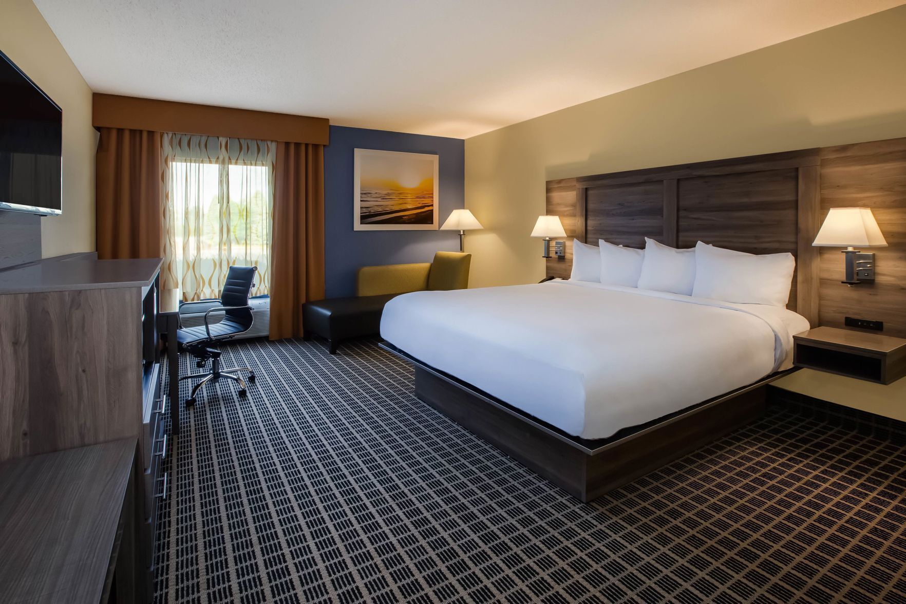 In-room safe, iron/ironing board, free cribs/infant beds, free WiFi