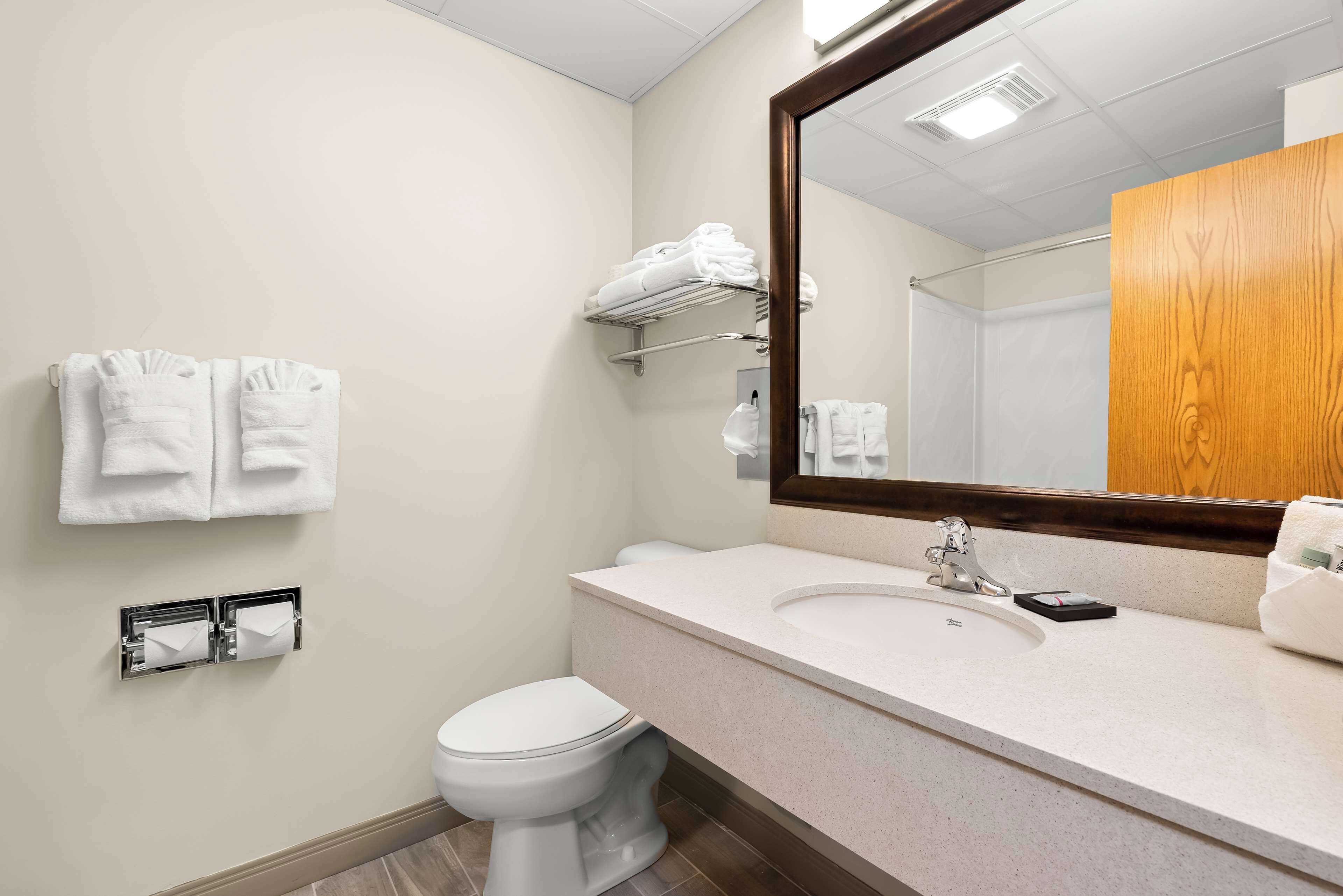 suite, 2 queen beds, non smoking, refrigerator & microwave (with sofabed) | bathroom | combined shower/bathtub, free toiletries, hair dryer, towels