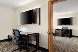 Suite, 1 King Bed, Non Smoking, Refrigerator & Microwave (with Sofabed) | Desk, iron/ironing board, free WiFi, bed sheets