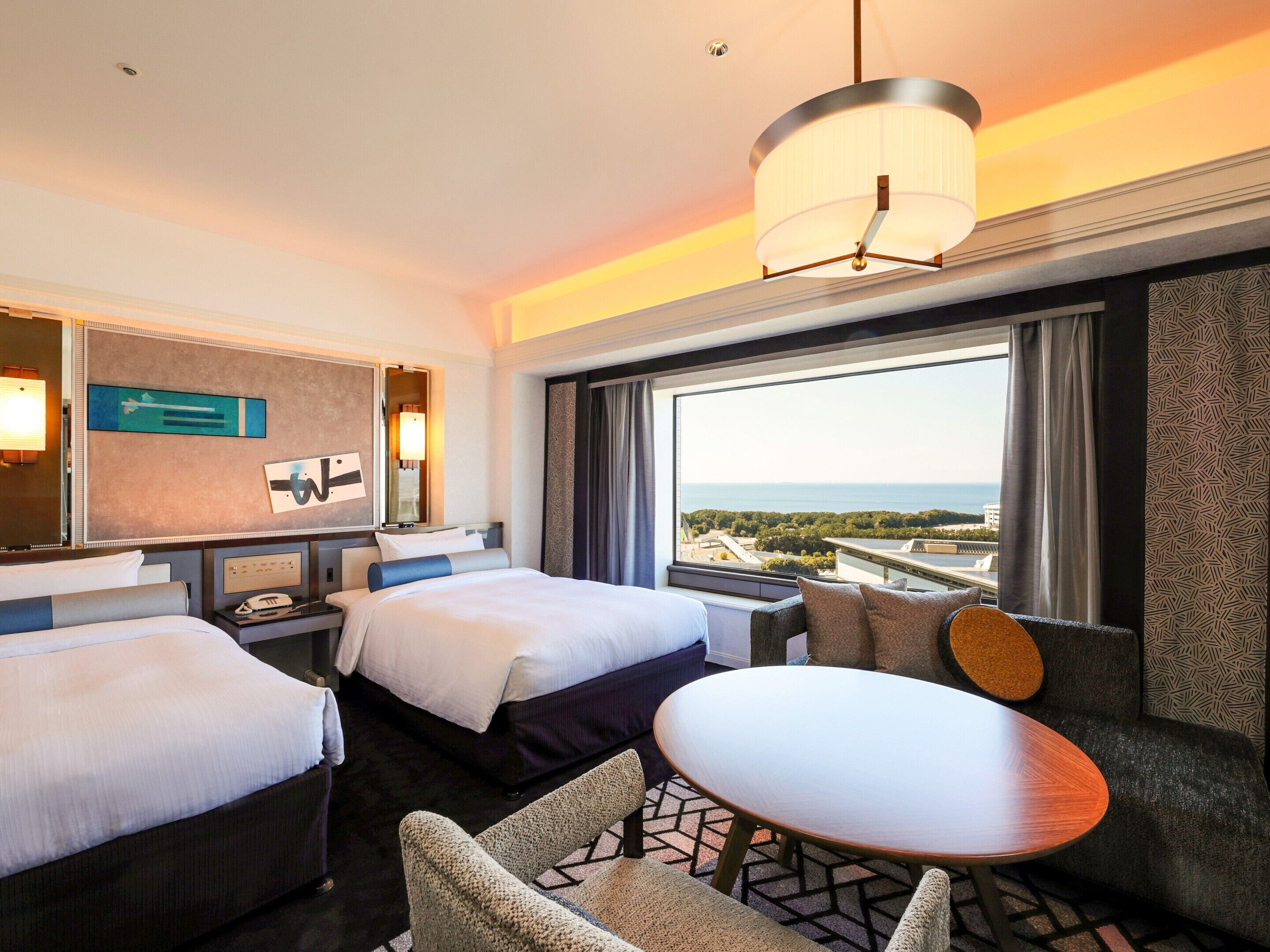 Premium bedding, down duvets, in-room safe, desk