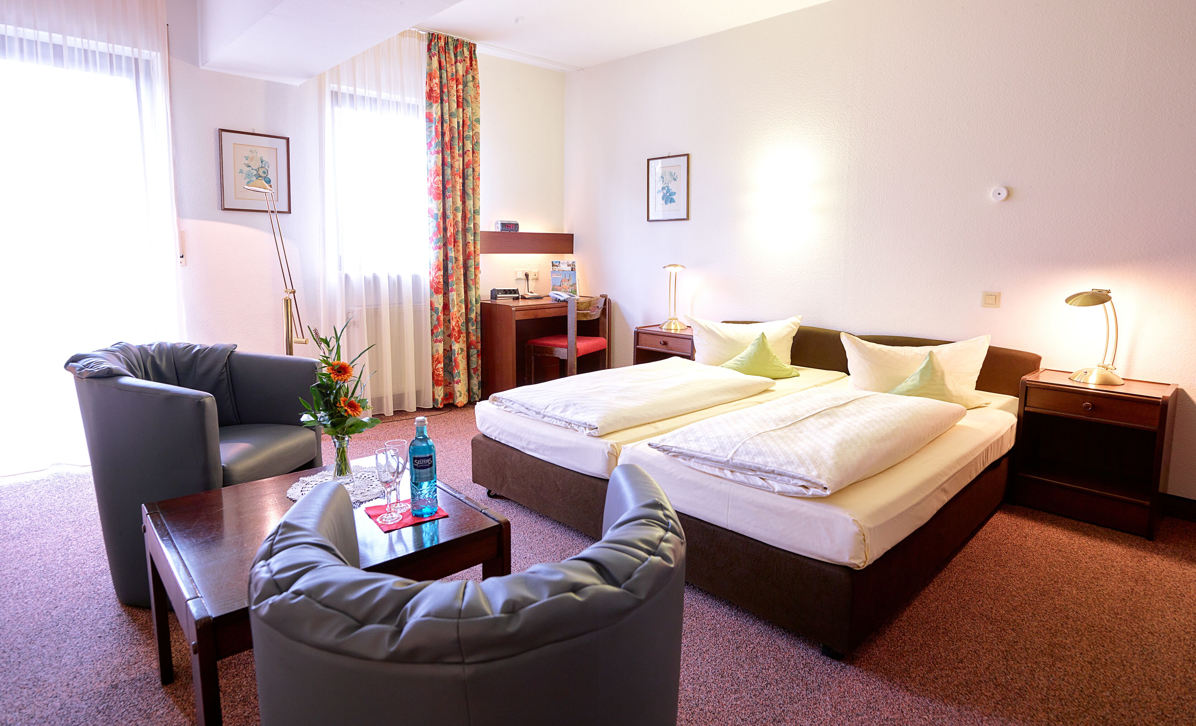 quadruple room | 1 bedroom, desk, blackout curtains, iron/ironing board