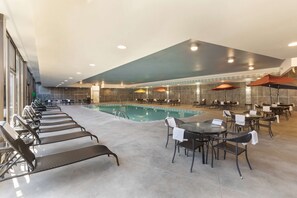 Indoor pool, pool loungers