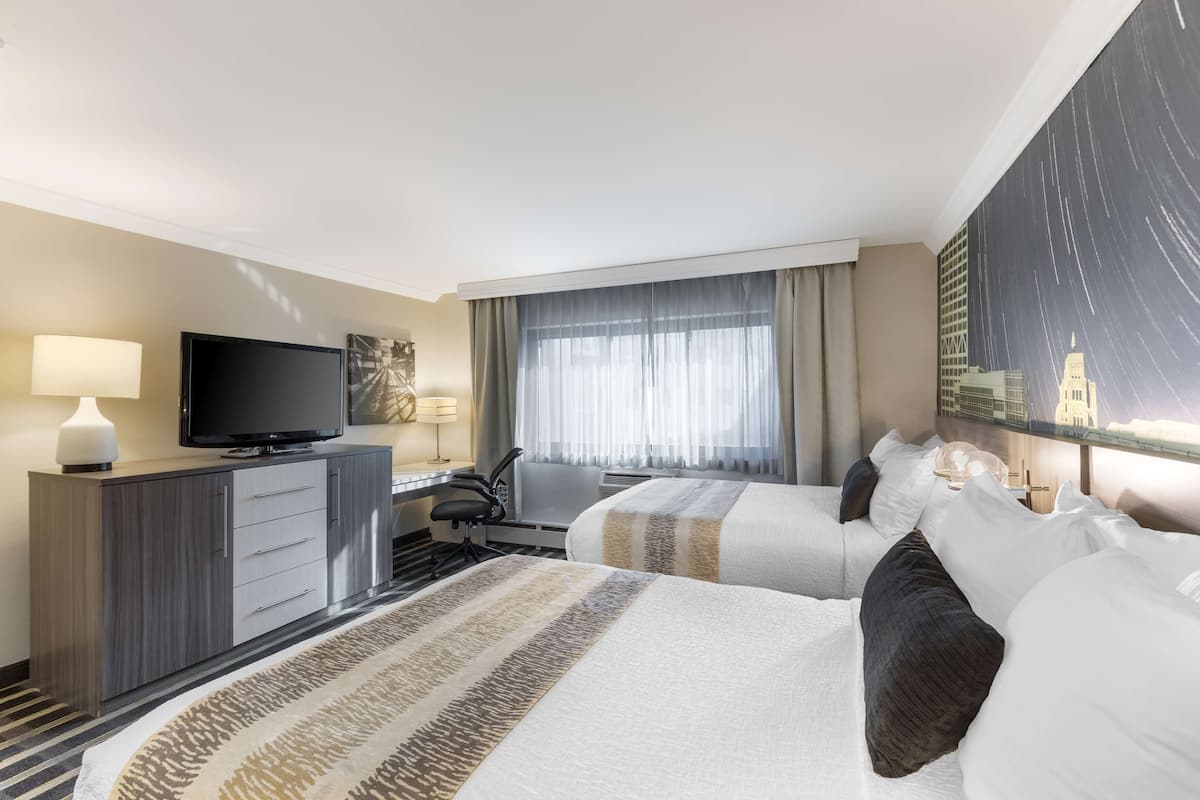Premium bedding, pillow-top beds, in-room safe, desk