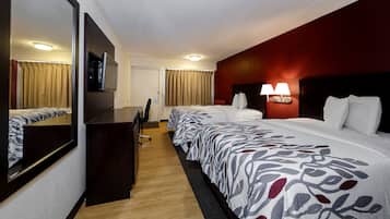 Deluxe Room, 2 Double Beds (Smoke Free) | Desk, blackout drapes, iron/ironing board, free cribs/infant beds