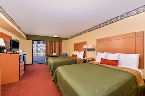 Room, 2 Queen Beds, Non Smoking, Balcony | In-room safe, desk, iron/ironing board, free cots/infant beds