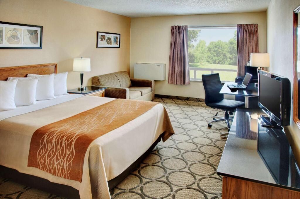 Premium bedding, pillow-top beds, desk, blackout curtains