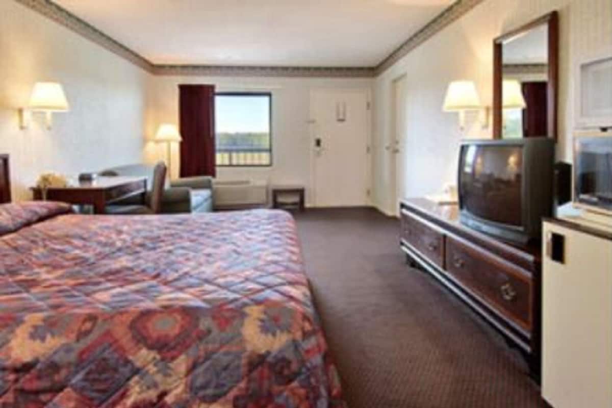 Desk, blackout curtains, iron/ironing board (on request), free WiFi