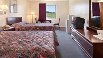 Desk, blackout curtains, iron/ironing board, free WiFi