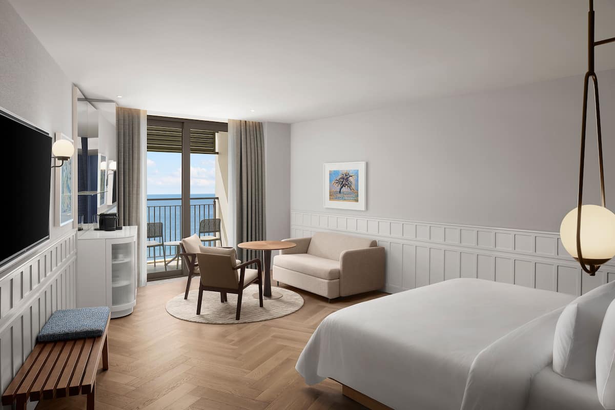 Family Room, Sea View (Grand) | Premium bedding, minibar, in-room safe, desk