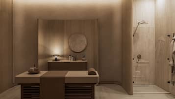 Couples treatment room(s), sauna, hot tub, steam room, body treatments