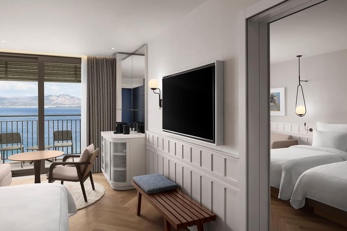 Room, Connecting Rooms, Sea View | Premium bedding, minibar, in-room safe, desk