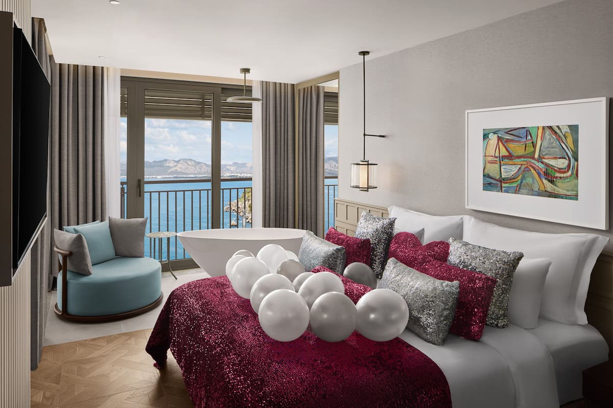 Honeymoon-Suite, Meerblick | 1 Schlafzimmer, hochwertige Bettwaren, Minibar, Zimmersafe