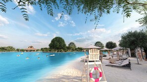 3 albercas al aire libre, camas balinesas (con cargo) y camastros 