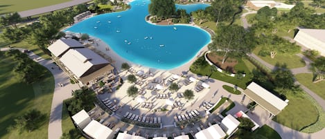 3 albercas al aire libre, camas balinesas (con cargo) y camastros