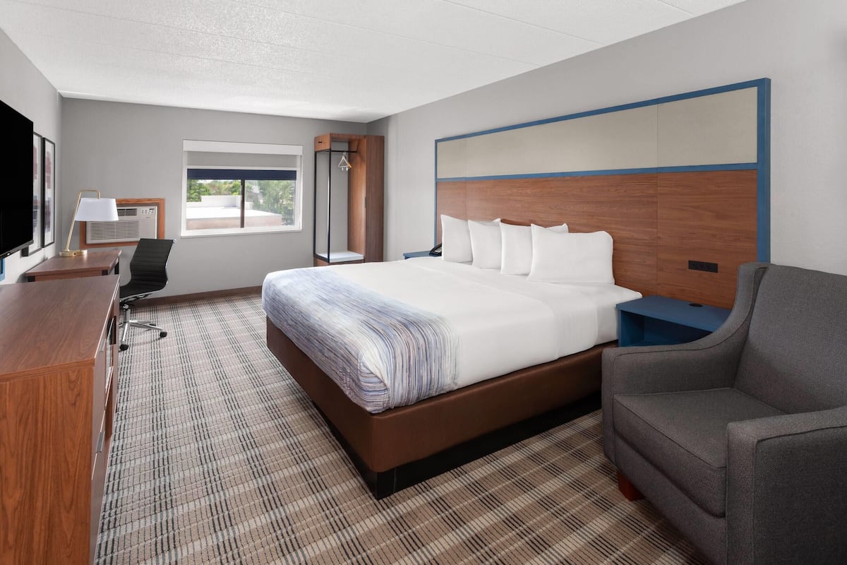 Room, 1 King Bed, Non Smoking | 1 bedroom, desk, laptop workspace, blackout drapes