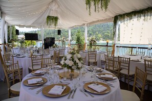 Outdoor wedding area